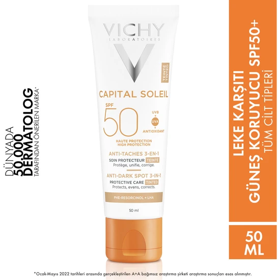 hepsiburada Vichy Capital Soleil Spf 50+Yüz Güneş Kremi 50 ml hepsiburada Vichy Capital Soleil Spf 50+Yüz Güneş Kremi 50 ml