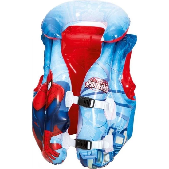 Bestway Spider Man Çocuk Can Yeleği 51X46 cm Çift Emniyetli Örümcek Adam Yelek