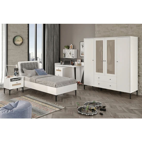 Venatto Trio Xl White Genç ODASI(%100MDF)