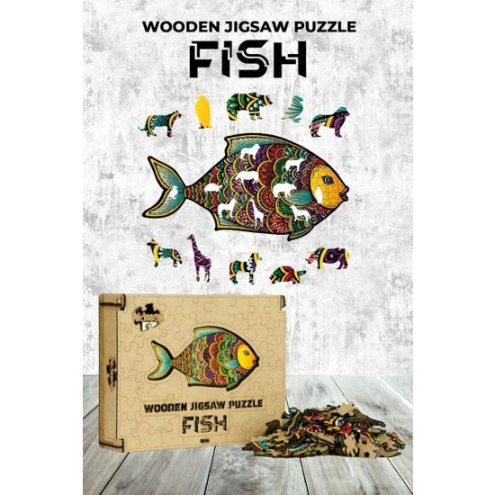 Ahşap Puzzle - Fish (182 Parça)