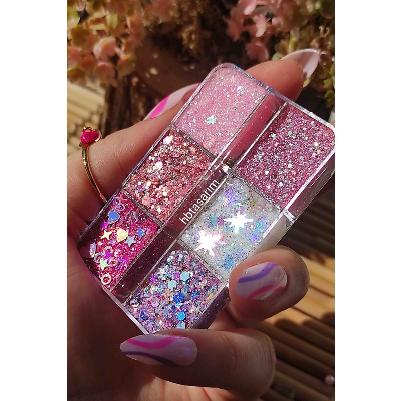 Hb Tasarım Glitter Far -Parlak Yüz ve Vücut Simi