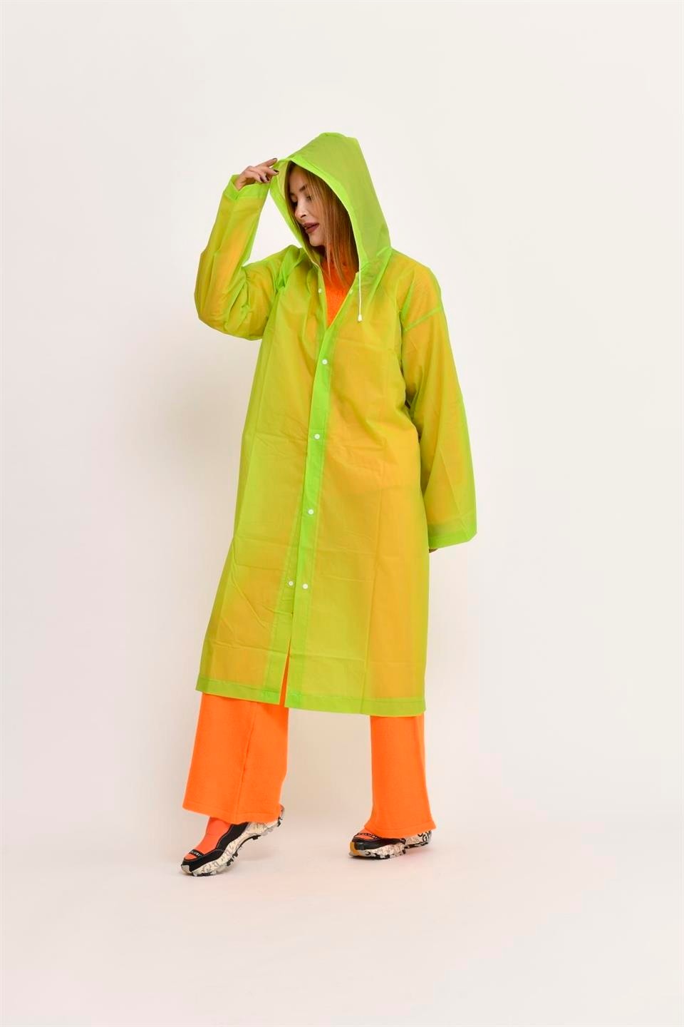 Eren Style HELP ME RENKLİ UNISEX YAĞMURLUK görsel 2