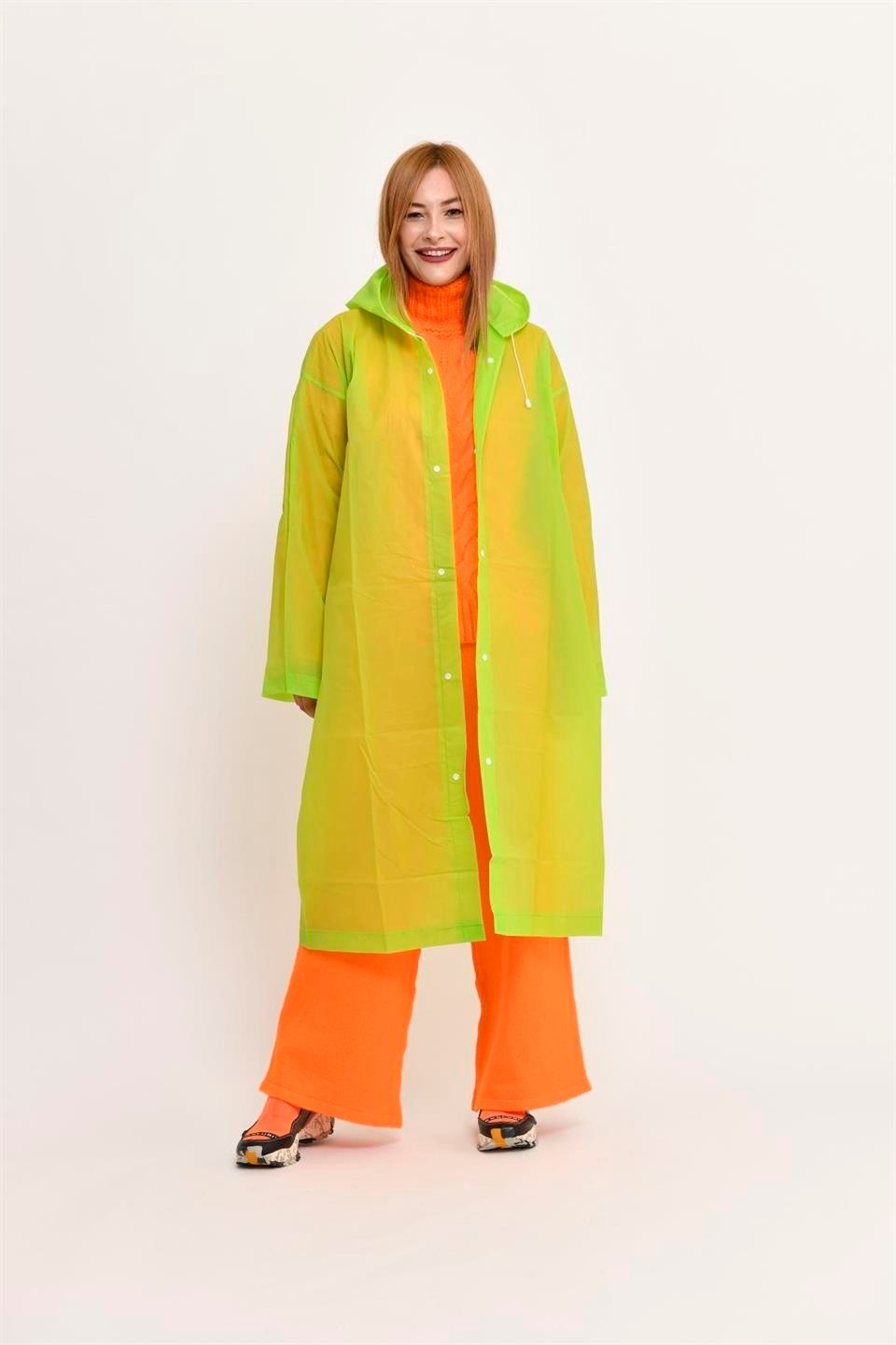 Eren Style HELP ME RENKLİ UNISEX YAĞMURLUK görsel 4