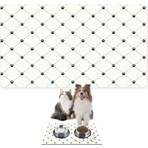 Monnhein Mama ve Su Evcil Hayvan Beslenme Matı, Kolay Temizlenen Emici Su Geçirmez Kumaş, Küçük Orta Boy ve Büyük Kedi ve Köpekler Için Dayanıklı Köpek Kedi Paspas (50X35, Mini Pati)