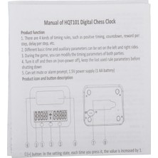 Lonni Satranç Saati Kompakt Elektronik Masa Oyunu Mavi Izle (Yurt Dışından)