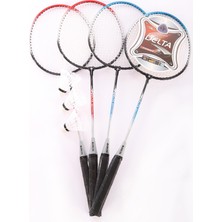 Delta 4 Adet Badminton Raketi İle 3 Adet Badminton Topu Ve Deluxe Badminton Çantası Dörtlü Grup Seti