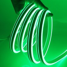Ema Dükkan 3 Metre 220 Volt Yeşil Neon Led Tak Çalıştır 8x16mm Esnek Hortum Led Suya Dayanıklı Şerit Aydınlatma