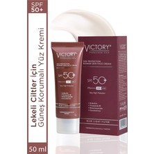 Victory Leke Karşıtı SPF50+ Yüz Güneş Kremi (Mavi Işık Filtreli) - Günlük Kullanım 50 ml