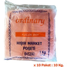 Omeyva Ordinary Turuncu Market Poşeti Torbası - Hışır Atlet Poşet - Küçük Boy - 24 x 40 Cm. - 10 Kg.