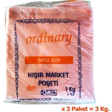 Omeyva Ordinary Turuncu Market Poşeti Torbası - Hışır Atlet Poşet - Orta Boy - 26 x 50 Cm. - 3 Kg.