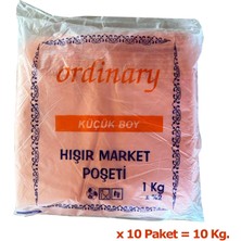 Omeyva Ordinary Turuncu Market Poşeti Torbası - Hışır Atlet Poşet - Orta Boy - 26 x 50 Cm. - 10 Kg.