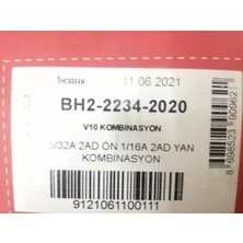 Bemis V10 Kombinasyon IP44 5/32A 2AD Ön. 1/16A 2AD Halogen Free Yan Kombinasyon
