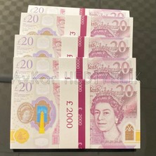 Aykar Hediyelik 5 Deste 20 Sterlin Banknot Pound Para Geçersiz Paralar