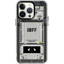Emo Off iPhone 14 Pro Magsafe Uyumlu 3D Vagrant Armor Magsafe Premium Siyah Telefon Kılıfı