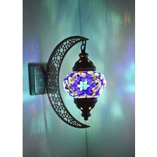 Karlıkturistik Mozaik Aplik Hilal Dekoratif Duvar  Lambası Otantik Aplik Ay Osmanlı Selçuklu Türk Lamba Model11