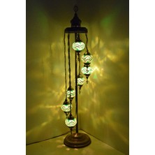 Karlıkturistik Lambader Çoklu Elişi Sarkıt Camlı,Mozaik Ayaklı Lambader,Dekoratif Köşe Lambası Model 12