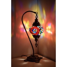 Karlıkturistik Mozaik Lamba Abajur ,Mozaik Masa Lambası Osmanlı Türk Mozaik Kuğuboynu Lamba Model15