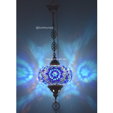 Karlıkturistik Mozaik Lamba,Büyük Sarkıt,Tavan Lambası Renkli , Otantik Aydınlatma , Mozaik Avize Model 11