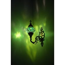 Karlıkturistik Mozaik Aplik ,Yukarı Yönlü Dekoratif Duvar  Lambası,Otantik Lamba,Mozaik Lamba Model10