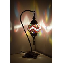 Karlıkturistik Mozaik Lamba Abajur ,Mozaik Masa Lambası Osmanlı Türk Mozaik Kuğuboynu Lamba Model19