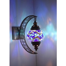 Karlıkturistik Mozaik Aplik Hilal Dekoratif Duvar  Lambası Otantik Aplik Ay Osmanlı Selçuklu Türk Lamba Model13