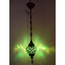 Karlıkturistik Mozaik Lamba,Tekli Sarkıt ,Tavan Lambası Renkli , Otantik Aydınlatma , Mozaik Avize Model 12