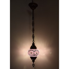 Karlıkturistik Mozaik Lamba,Tekli Sarkıt ,Tavan Lambası Renkli , Otantik Aydınlatma , Mozaik Avize Model 21