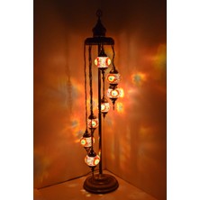 Karlıkturistik Lambader Çoklu Elişi Sarkıt Camlı,Mozaik Ayaklı Lambader,Dekoratif Köşe Lambası Model 1