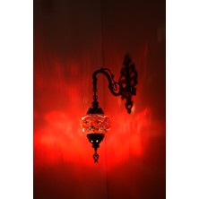 Karlıkturistik Mozaik Aplik ,Tekli Aşağı Yönlü Dekoratif Duvar  Lambası,Otantik Lamba,Mozaik Lamba Model20