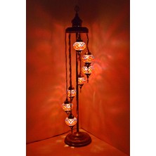 Karlıkturistik Lambader Çoklu Elişi Sarkıt Camlı,Mozaik Ayaklı Lambader,Dekoratif Köşe Lambası Model 14