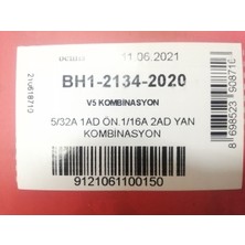 Bemis BH1-2134-2020 V5 Kombinasyon IP44 5/32A 1AD Ön 1/16A 2AD Halogen Free Yan Kombinasyon