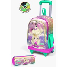 Coral High Kids Pembe Su Yeşili Unicornlu Kız Desenli 2'li Çanta Seti GOSET0223933