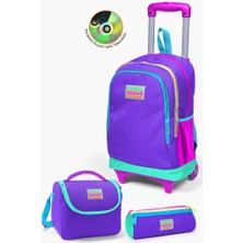 Coral High Kids Mor Renk Detaylı 3'lü Çanta Seti GOSET0123934