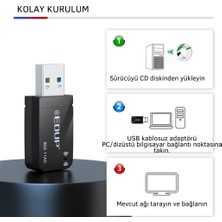 Livx Edup Mini USB Wifi Adaptörü AC1300M – EP1689