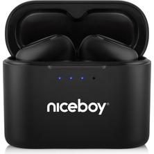 Niceboy Hıve Podsie 3 Siyah Kablosuz Bluetooth 5.1 35 Saat Pil Ömürlü Kulaklık