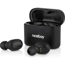 Niceboy Hıve Podsie 3 Siyah Kablosuz Bluetooth 5.1 35 Saat Pil Ömürlü Kulaklık