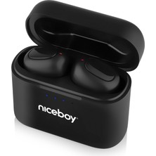 Niceboy Hıve Podsie 3 Siyah Kablosuz Bluetooth 5.1 35 Saat Pil Ömürlü Kulaklık