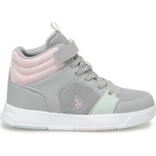U.S. Polo Assn. Dama Jr 3fx Gri Kız Çocuk High Sneaker