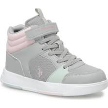 U.S. Polo Assn. Dama Jr 3fx Gri Kız Çocuk High Sneaker
