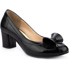 Emel Ayakkabı  Yuvarlak Papyon Şık Modern Tasarım Ayakkabı 64