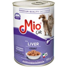 Mio Ciğerli Kedi Maması 415 gr Konserve Yaş Mama Et Parçacıklı