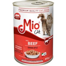 Mio Dana Etli Kedi Maması Mio Biftekli Konserve Et Parçacıklı Yaş Mama 415 gr