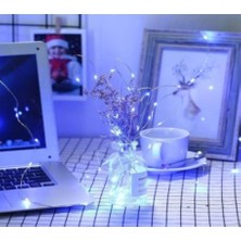Bonibbo Usb'li Beyaz Peri LED Işık 5  Metre|su Geçirmez Esnek ve Güçlü Işık Performansı-Tel Şerit LED