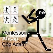 Miranino Ahşap Eğitici Oyuncak Montessori Çöp Adam Ahşap Oyuncak Ahşap Yapboz Aktivite Eğitici Oyuncak Ahşap