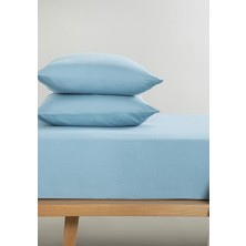 Sheri Home Blues Premium Soft Cotton Çift Kişilik Çarşaf Takımı