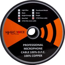 Magıcvoıce Mikrofon Kablosu Stereo 1.kalite 100 Metre Kırmızı