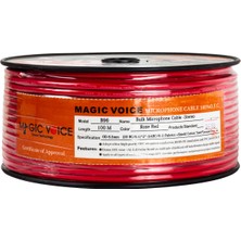 Magıcvoıce Mikrofon Kablosu Stereo 1.kalite 100 Metre Kırmızı