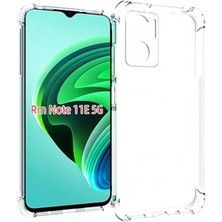 Caseart Xiaomi Redmi Note 11E Kapak Kamera Korumalı Airbag Antishock Köşe Korumalı Şeffaf Silikon Kılıf