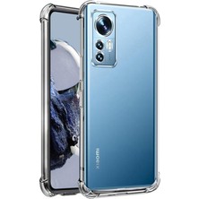 Caseart Xiaomi Mi 12T Pro Kapak Kamera Korumalı Airbag Antishock Köşe Korumalı Şeffaf Silikon Kılıf