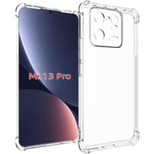 Caseart Xiaomi Mi 13 Pro Kapak Kamera Korumalı Airbag Antishock Köşe Korumalı Şeffaf Silikon Kılıf